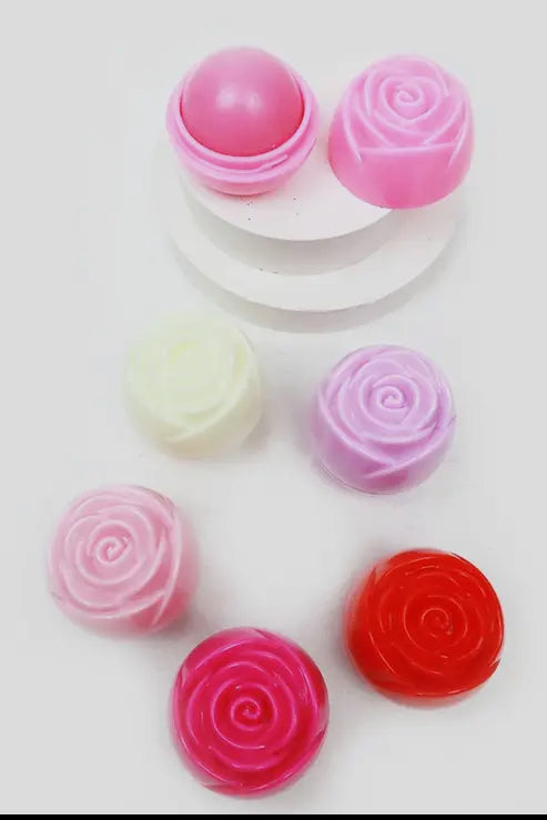 Bling Assorted rose oil lip balm of 4 thank you gift