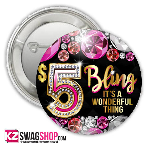 Bling Assorted 3" pin buttons