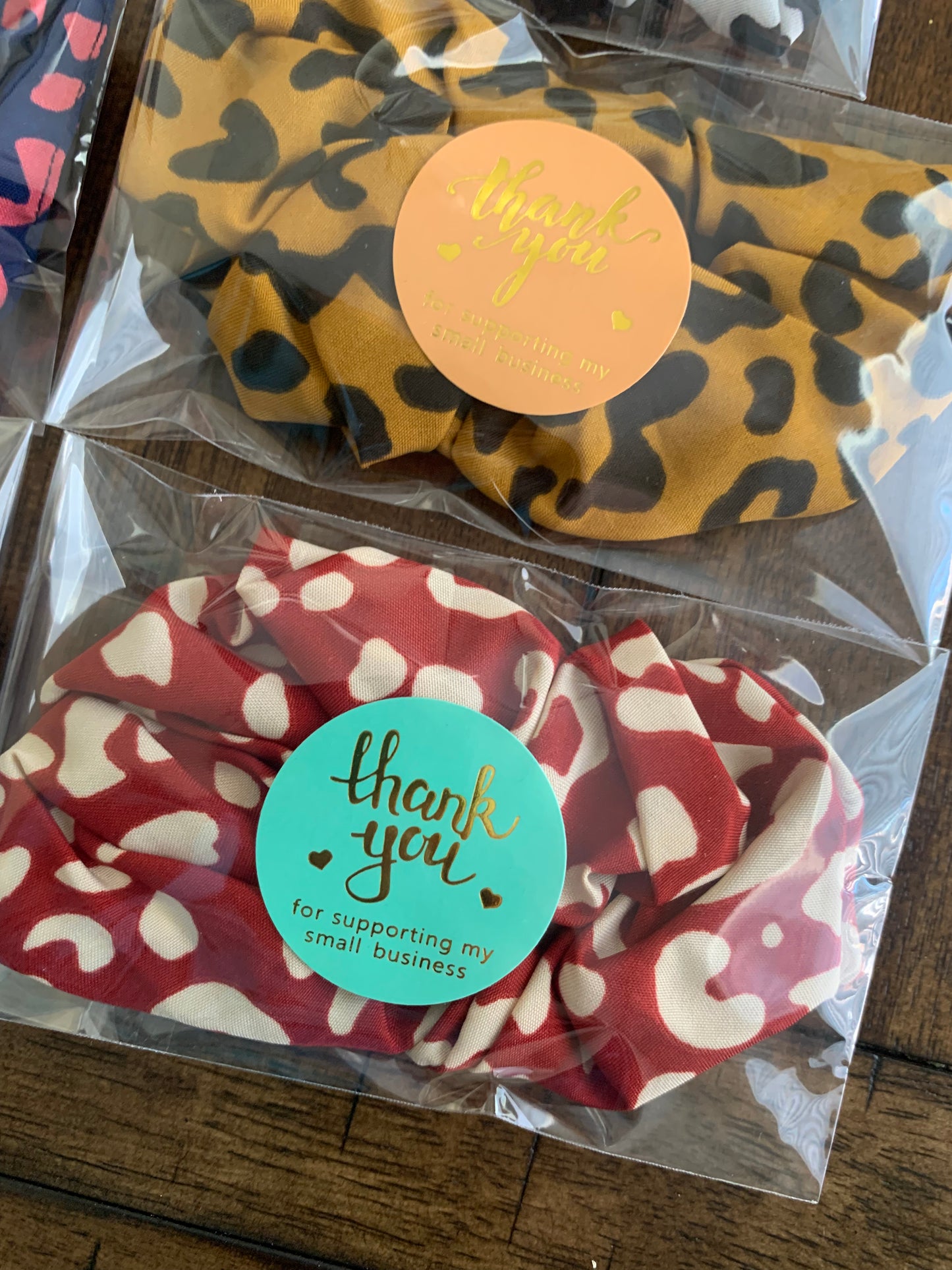 Bling Assorted animal print scrunchies pack of 10
