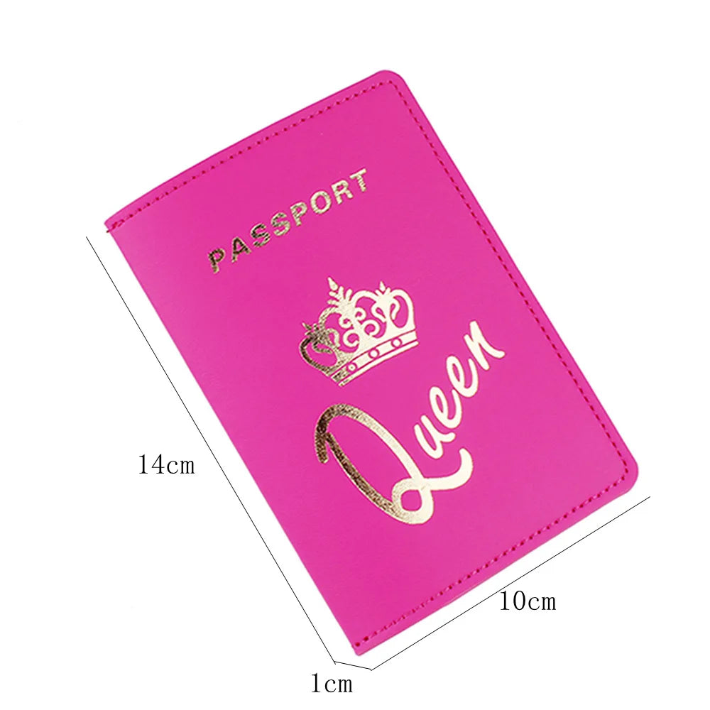 Bling queen and king passport cover