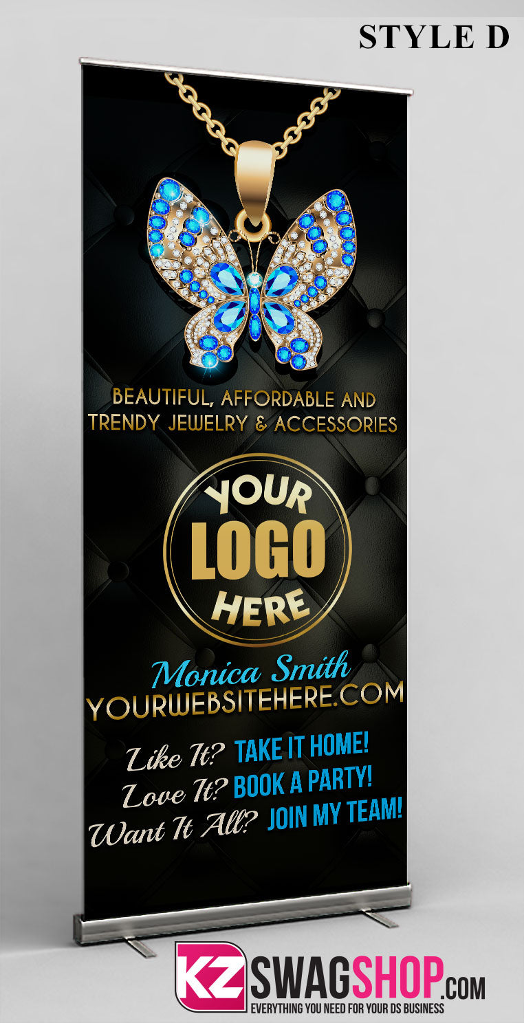 $8 Bling Retractable Banner style 32