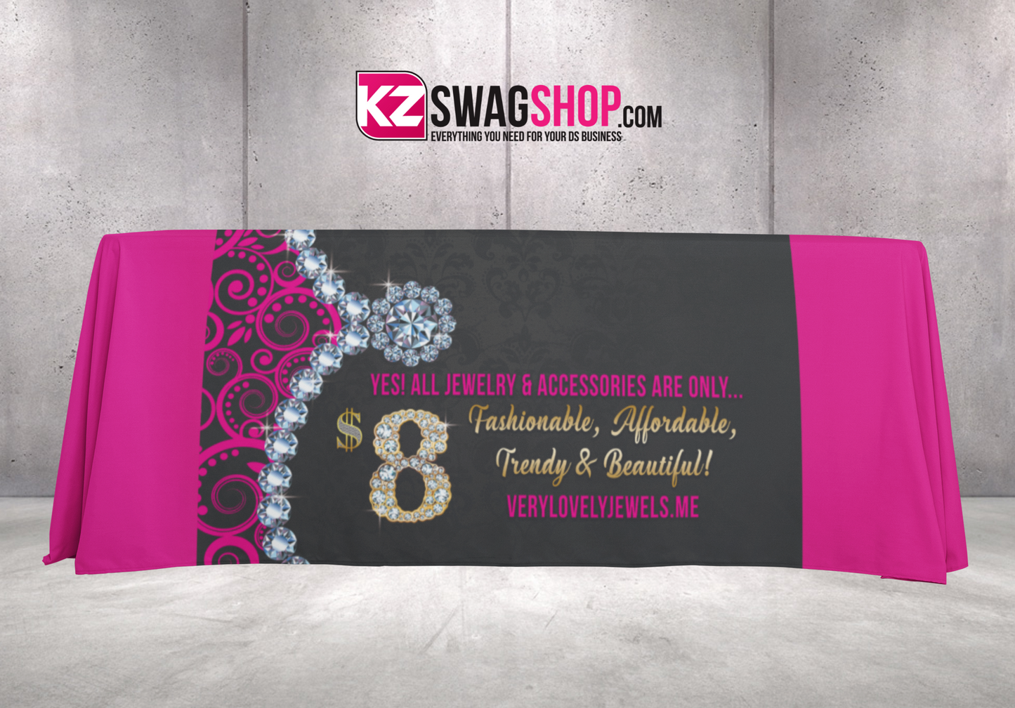 $5 Bling 60x50 Fleece Soft Table Cover - PERSONALIZED