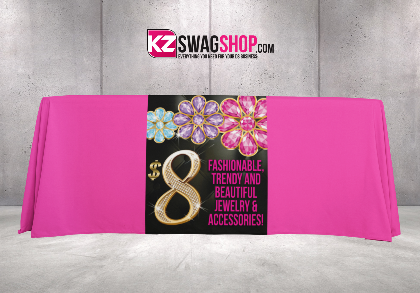 $8 Bling 24x72 Table Runner- BLOOM