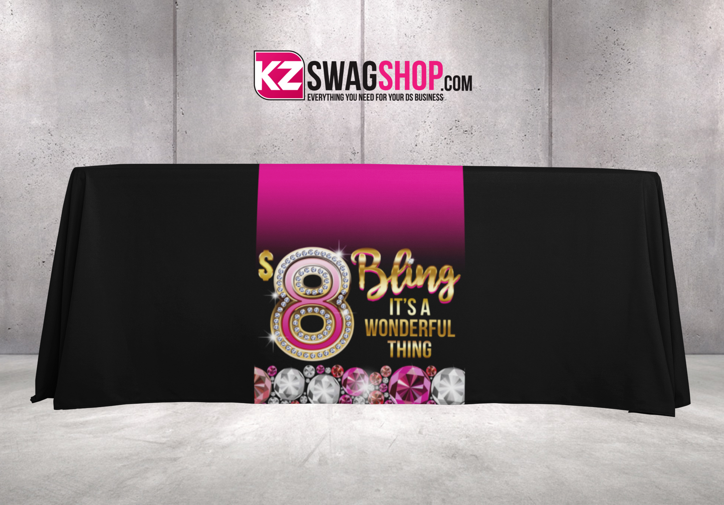 $8 Bling 24x72 Table Runner - GEMZ