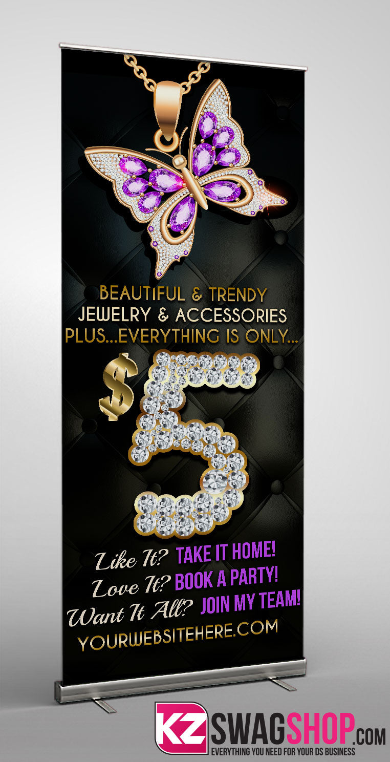 $5 Bling Retractable Banner style - 27