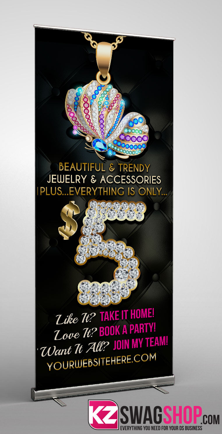 $5 Bling Retractable Banner style - 30