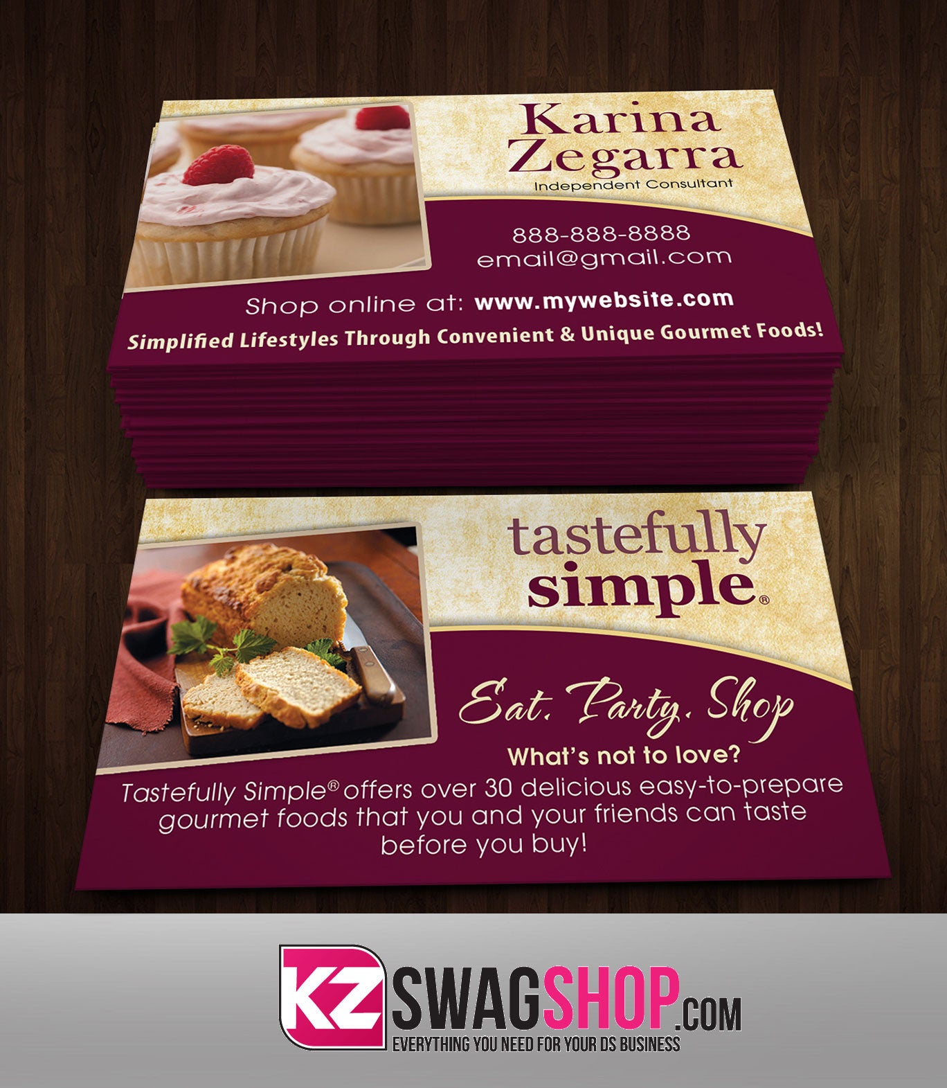 Tastefully Simple Business Cards Style 1
