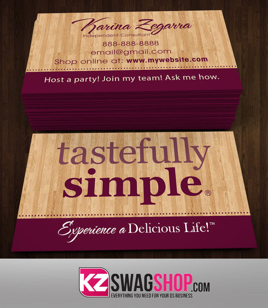 Tastefully Simple Business Cards Style 2