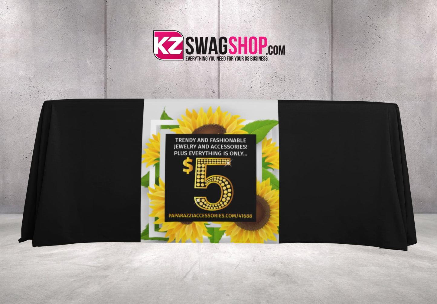 $5 Bling  24x72 Table Runner- SUNFLOWERS