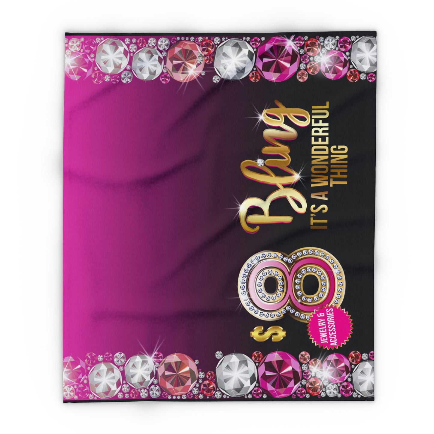 $8 Bling 50"x60" Fleece Table Cover - GEMZ