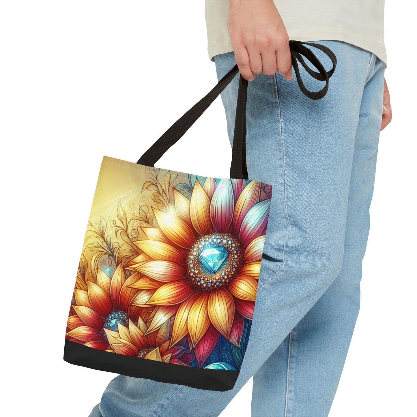 Bling Sunflowers Tote Bag 2 sizes