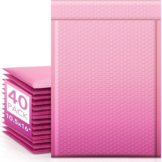 10.5x16 Bubble-Mailer Padded Envelope | Gradient Pink