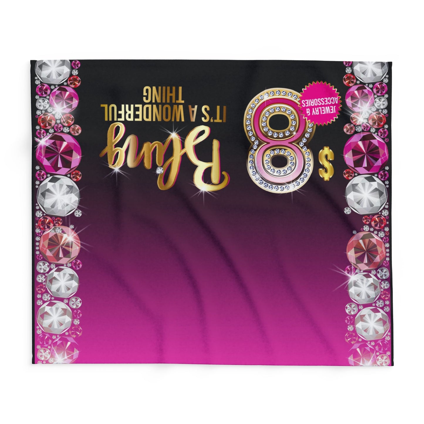 $8 Bling 50"x60" Fleece Table Cover - GEMZ