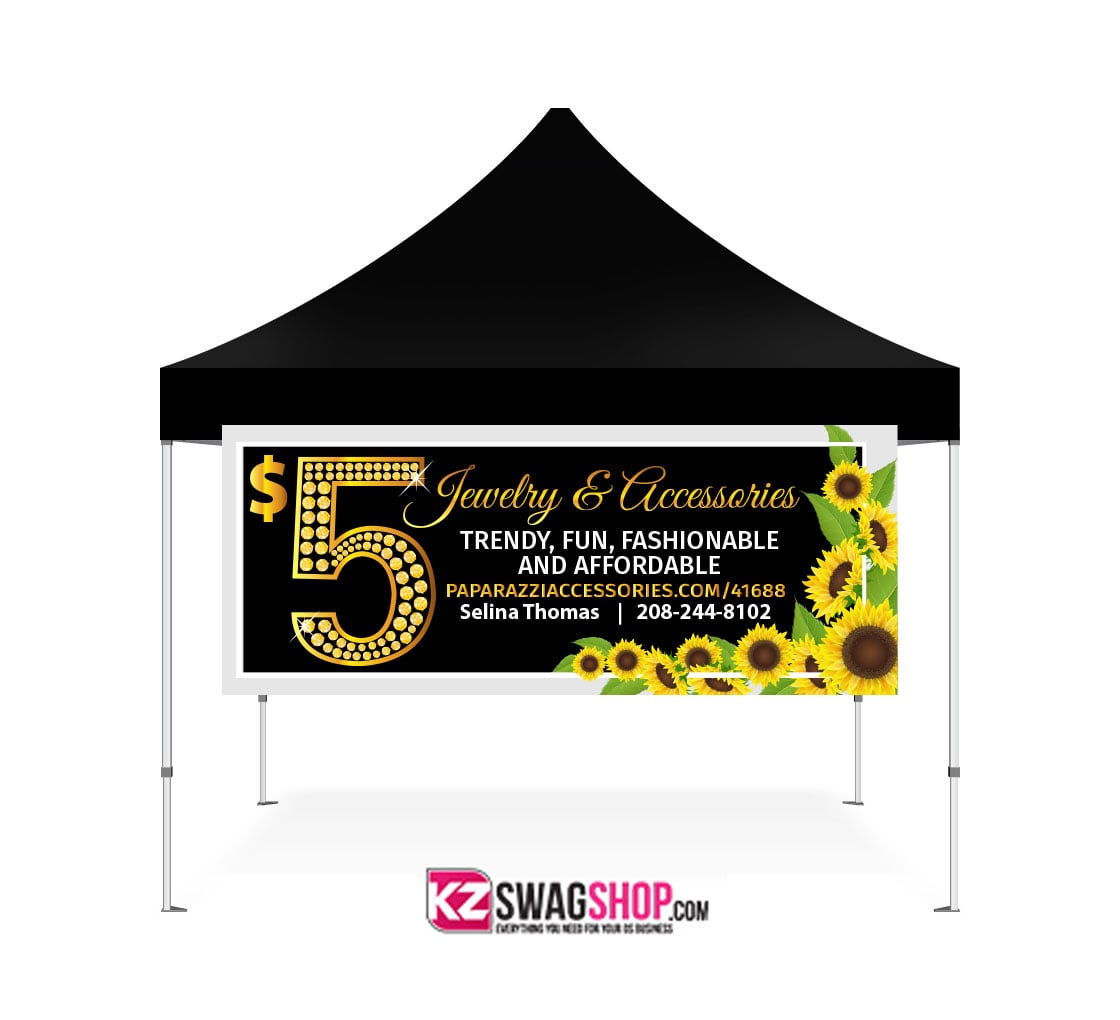 $5 Bling Horizontal Vinyl Banner - SUNFLOWERS