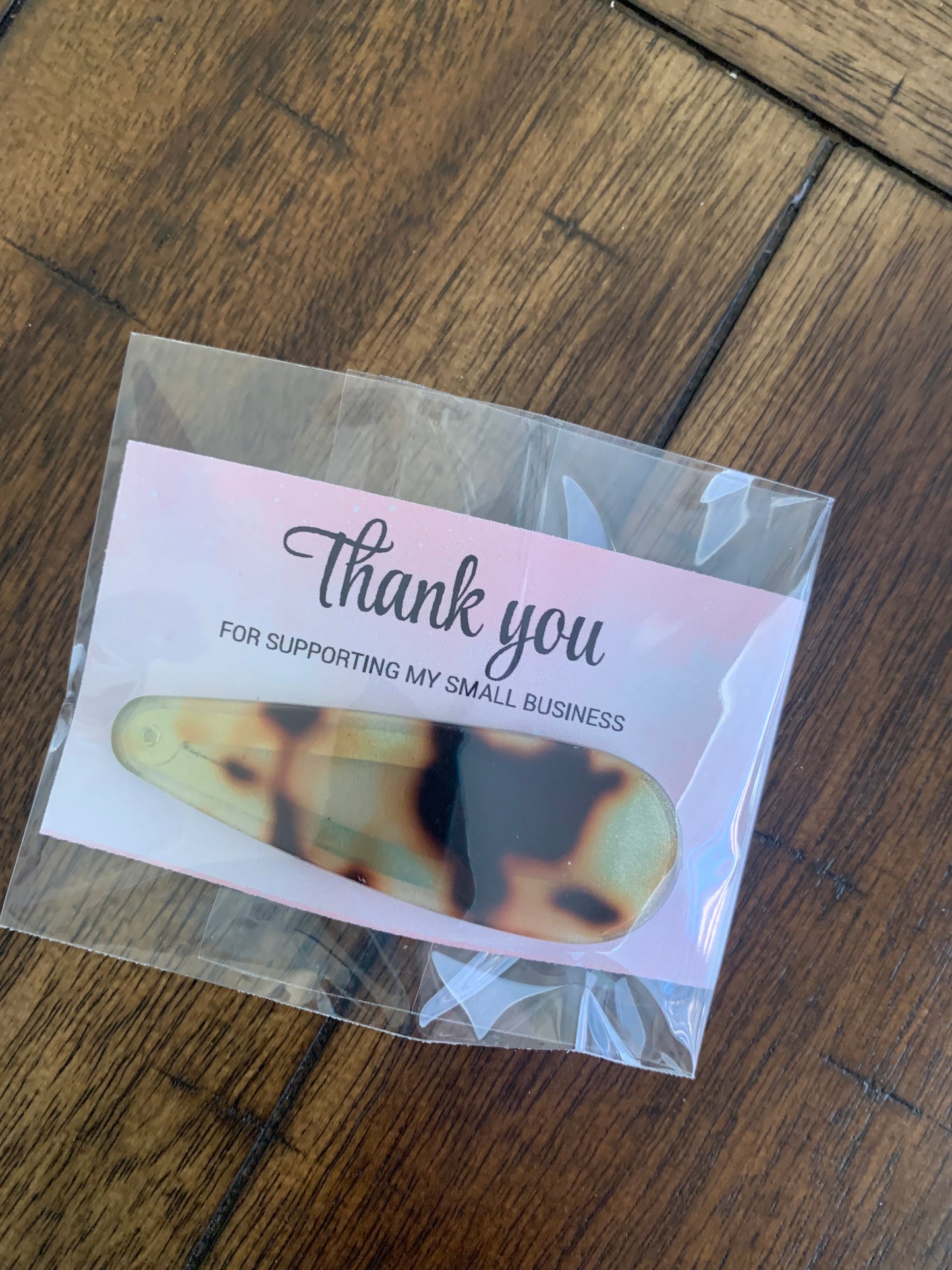 Bling Assorted large animal print hair clips thank you gift pack of 6