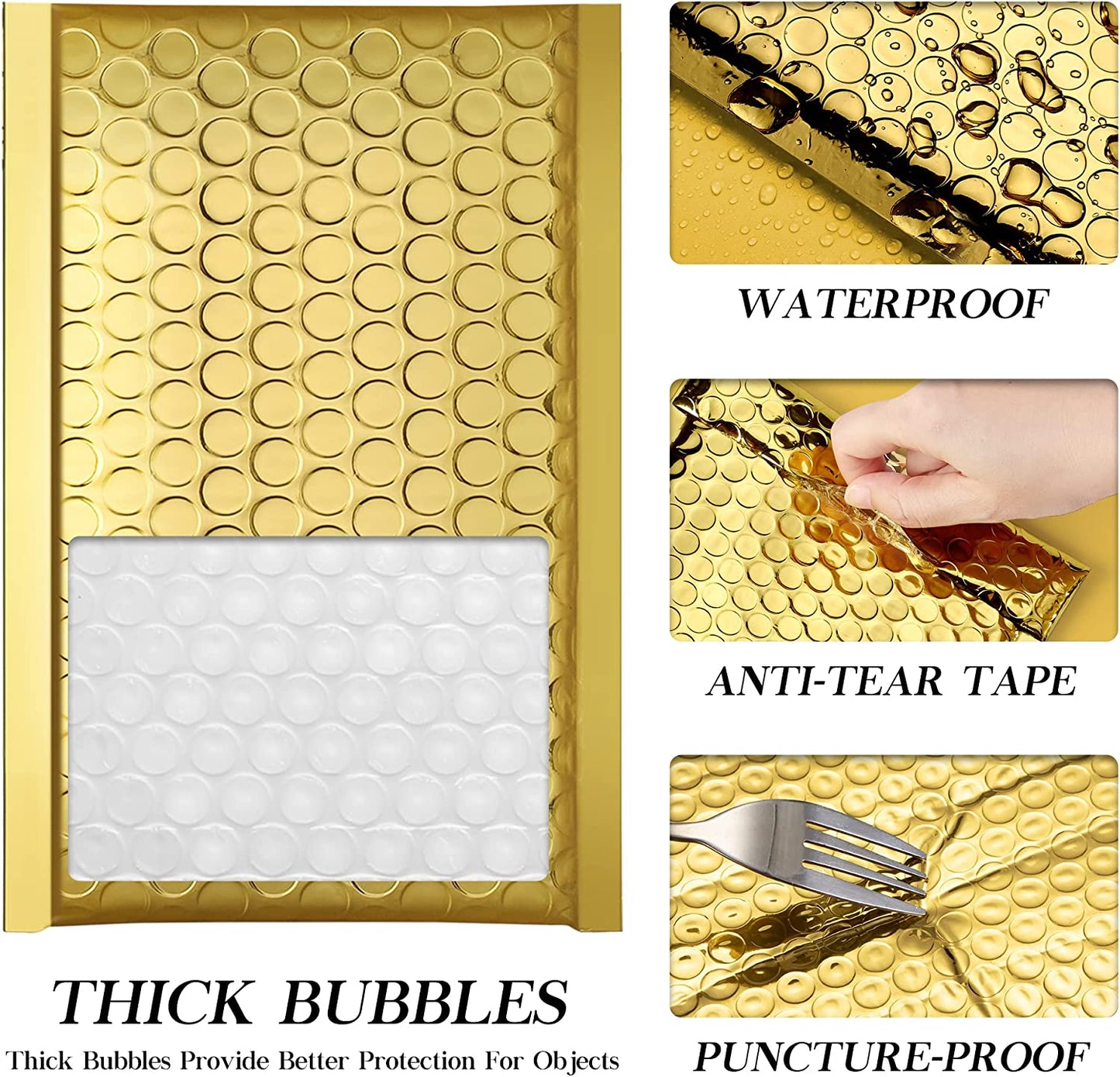 4x8 Bubble-Mailer Padded Envelope | Gold