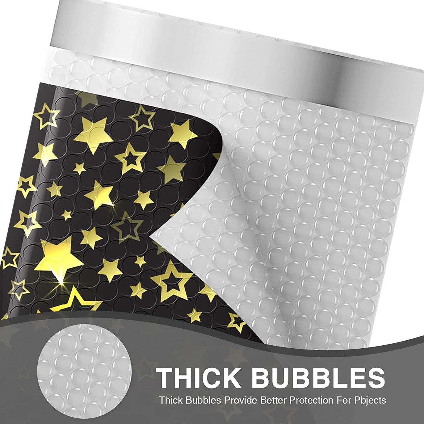 6x10 Inch Color Printing Bubble Mailers Star