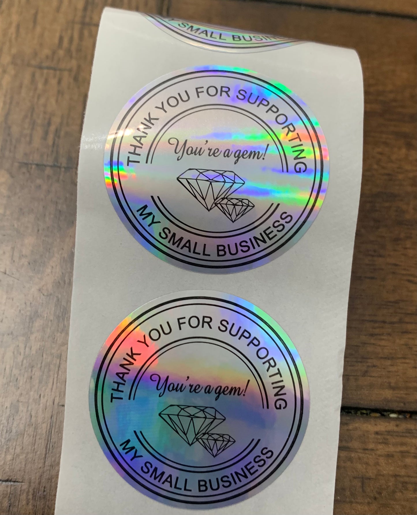 Bling holographic 1.5" You are a Gem - 50