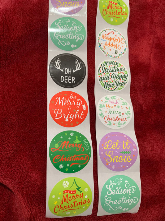 1.5 Assorted holiday stickers pack of 50