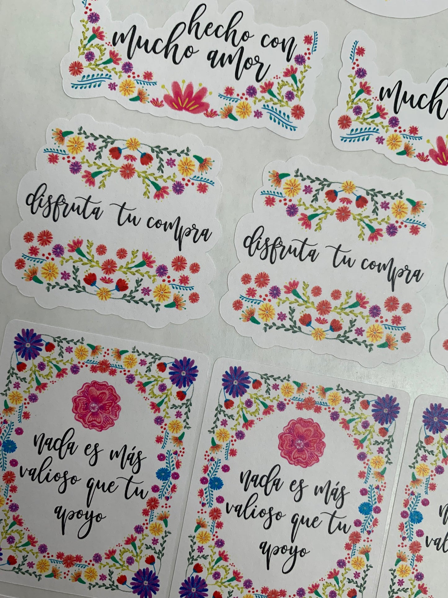 Assorted Spanish Thank you stickers - 38