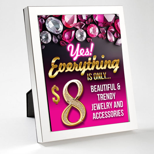 $8 Bling Table Sign Print Out