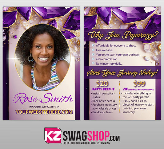 Bling 4x6 Opportunity Blitz Cards - ROYAL