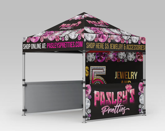 Bling Personalized 10x10 Event Tent (Full Color)