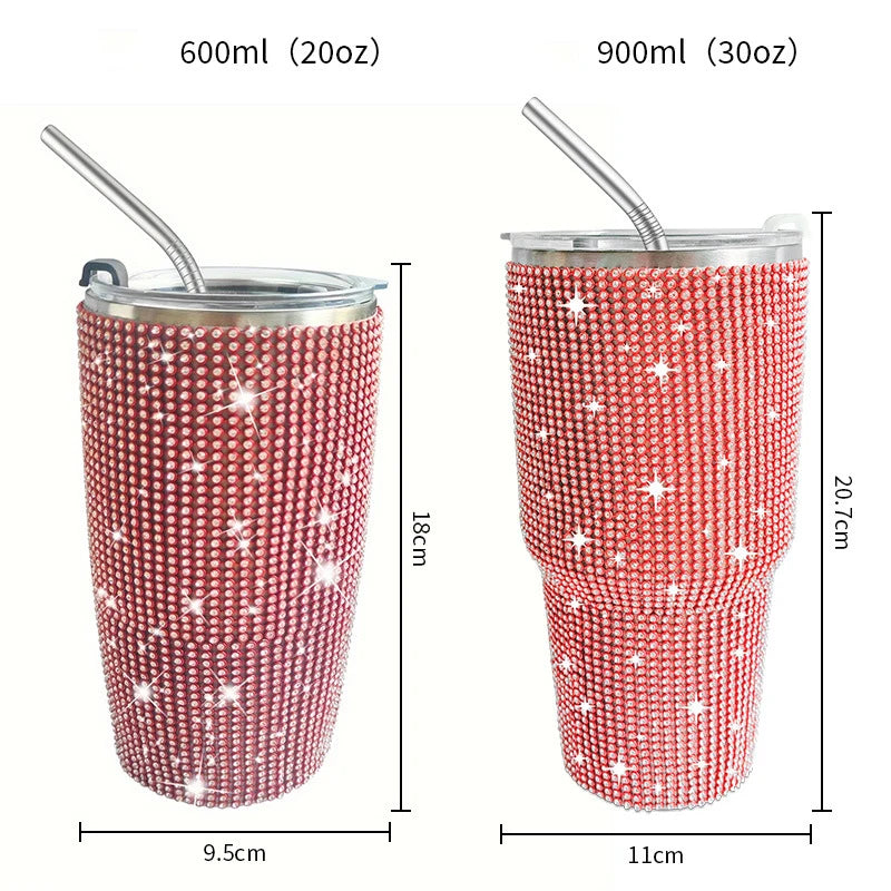 NEW! Bling Sparkling Rhinestone Stainless Steel Tumbler - 30oz