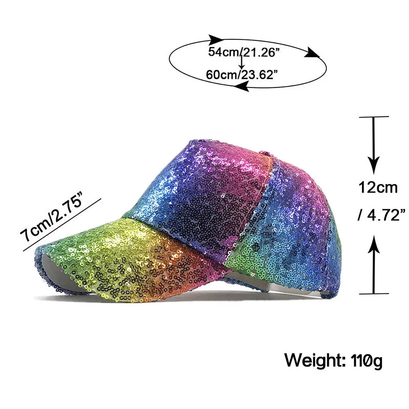 Rainbow Sequins Hat 2025