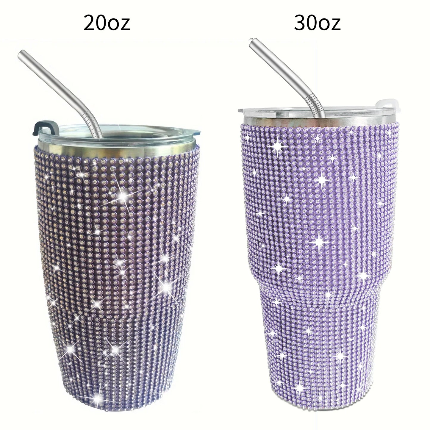 NEW! Bling Sparkling Rhinestone Stainless Steel Tumbler - 30oz