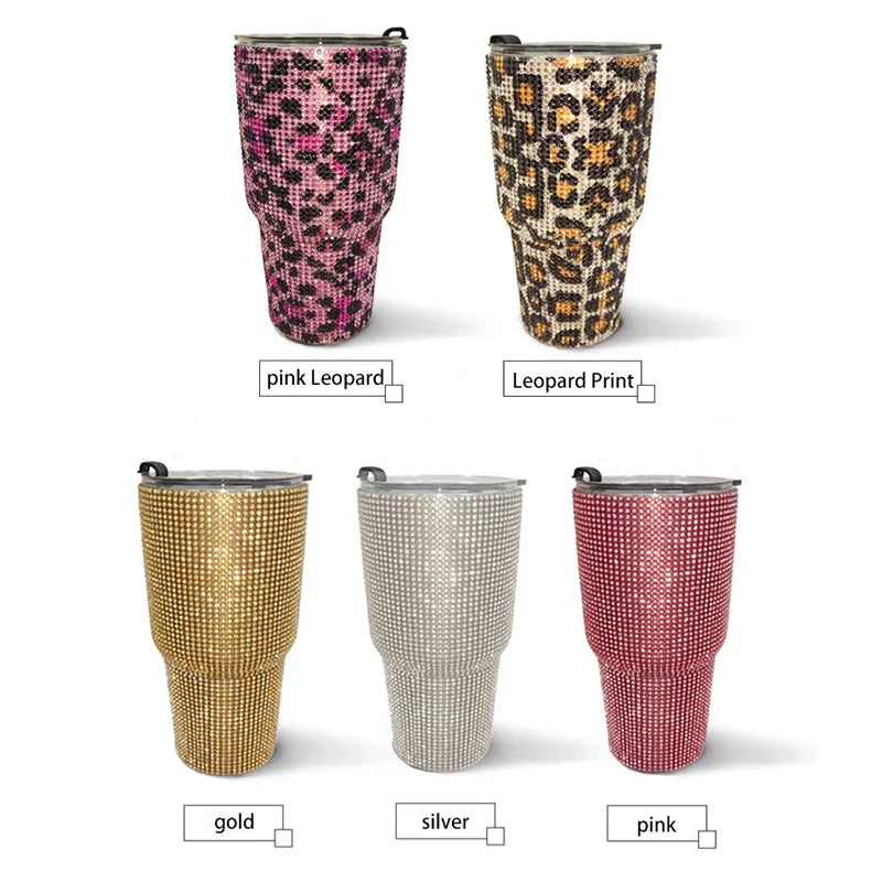 NEW! Bling Sparkling Rhinestone Stainless Steel Tumbler - 30oz