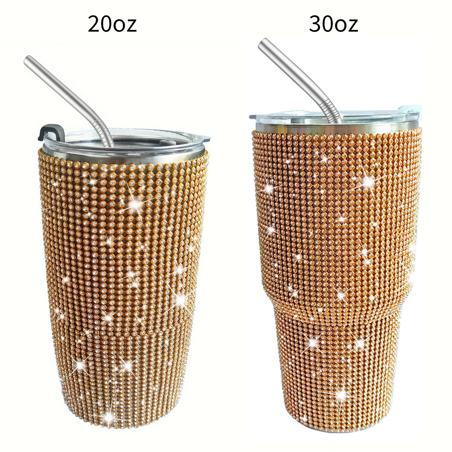 NEW! Bling Sparkling Rhinestone Stainless Steel Tumbler - 30oz