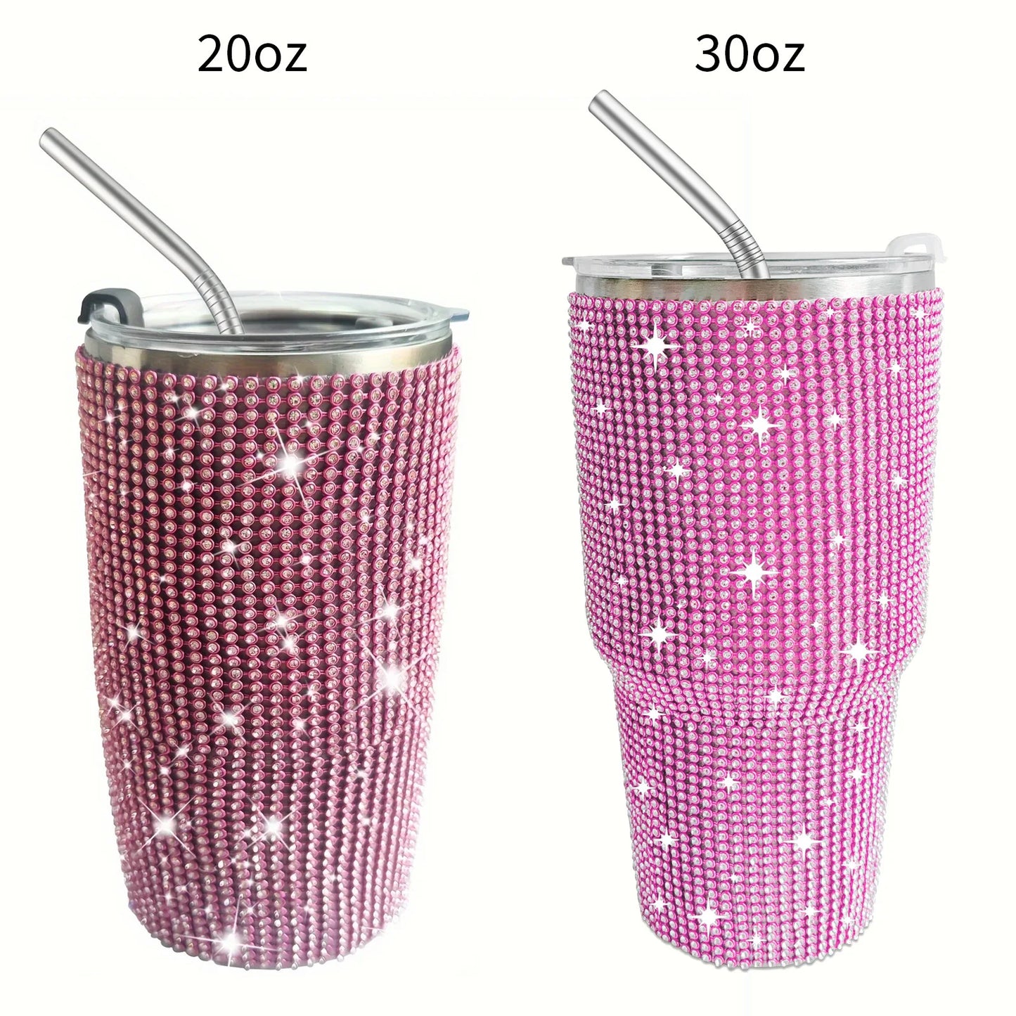 NEW! Bling Sparkling Rhinestone Stainless Steel Tumbler - 30oz