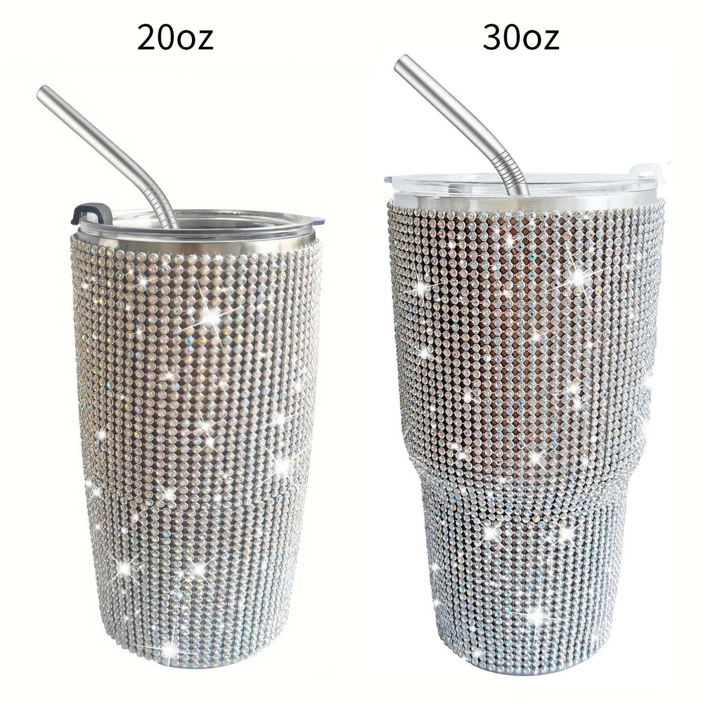NEW! Bling Sparkling Rhinestone Stainless Steel Tumbler - 30oz