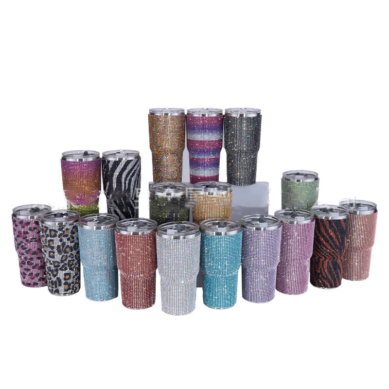 NEW! Bling Sparkling Rhinestone Stainless Steel Tumbler - 30oz