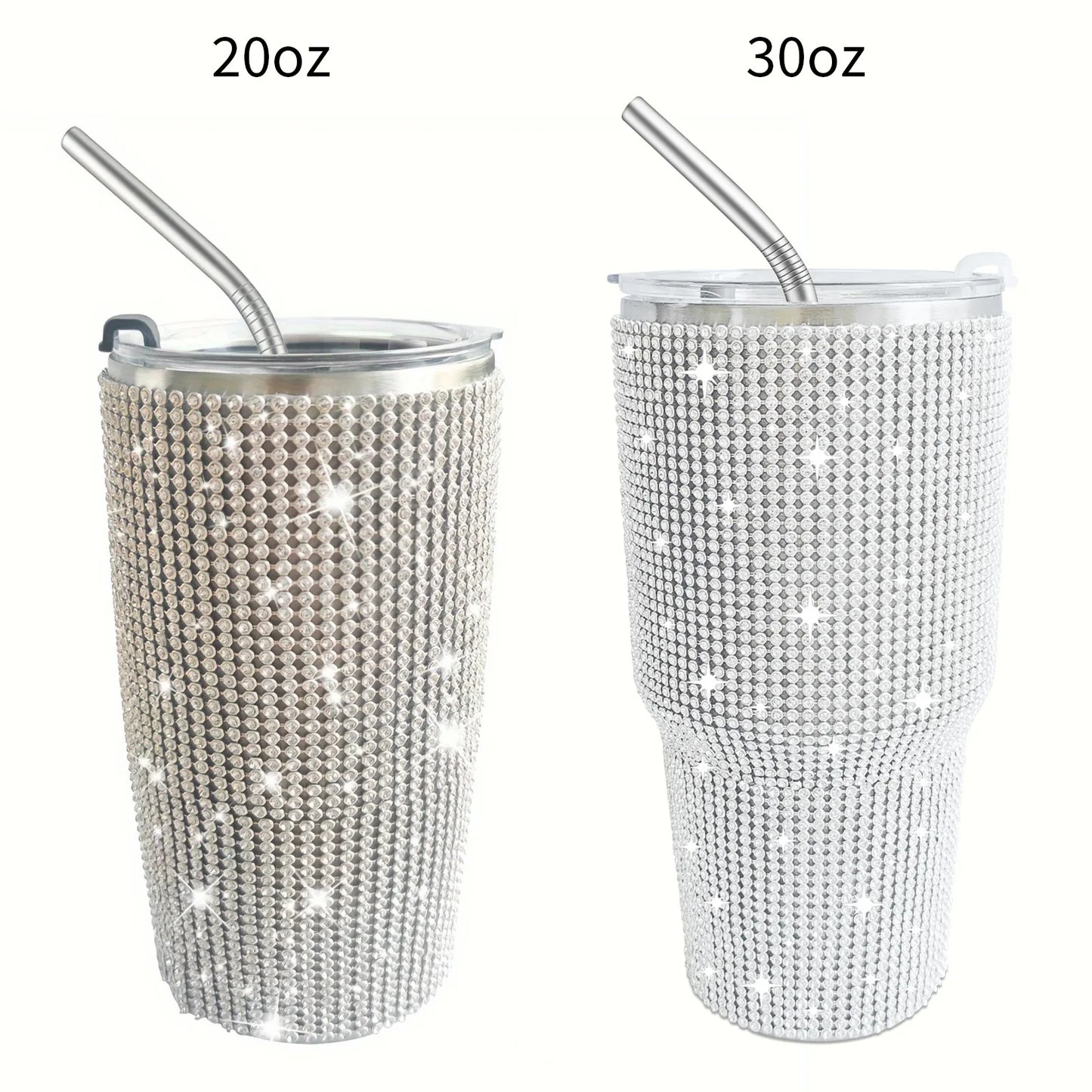 NEW! Bling Sparkling Rhinestone Stainless Steel Tumbler - 30oz