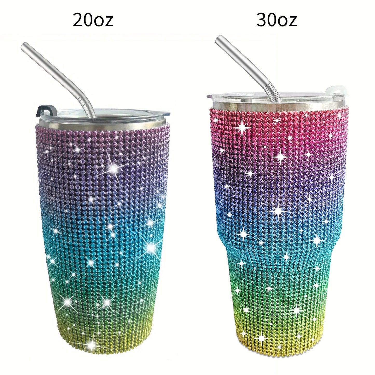 NEW! Bling Sparkling Rhinestone Stainless Steel Tumbler - 30oz