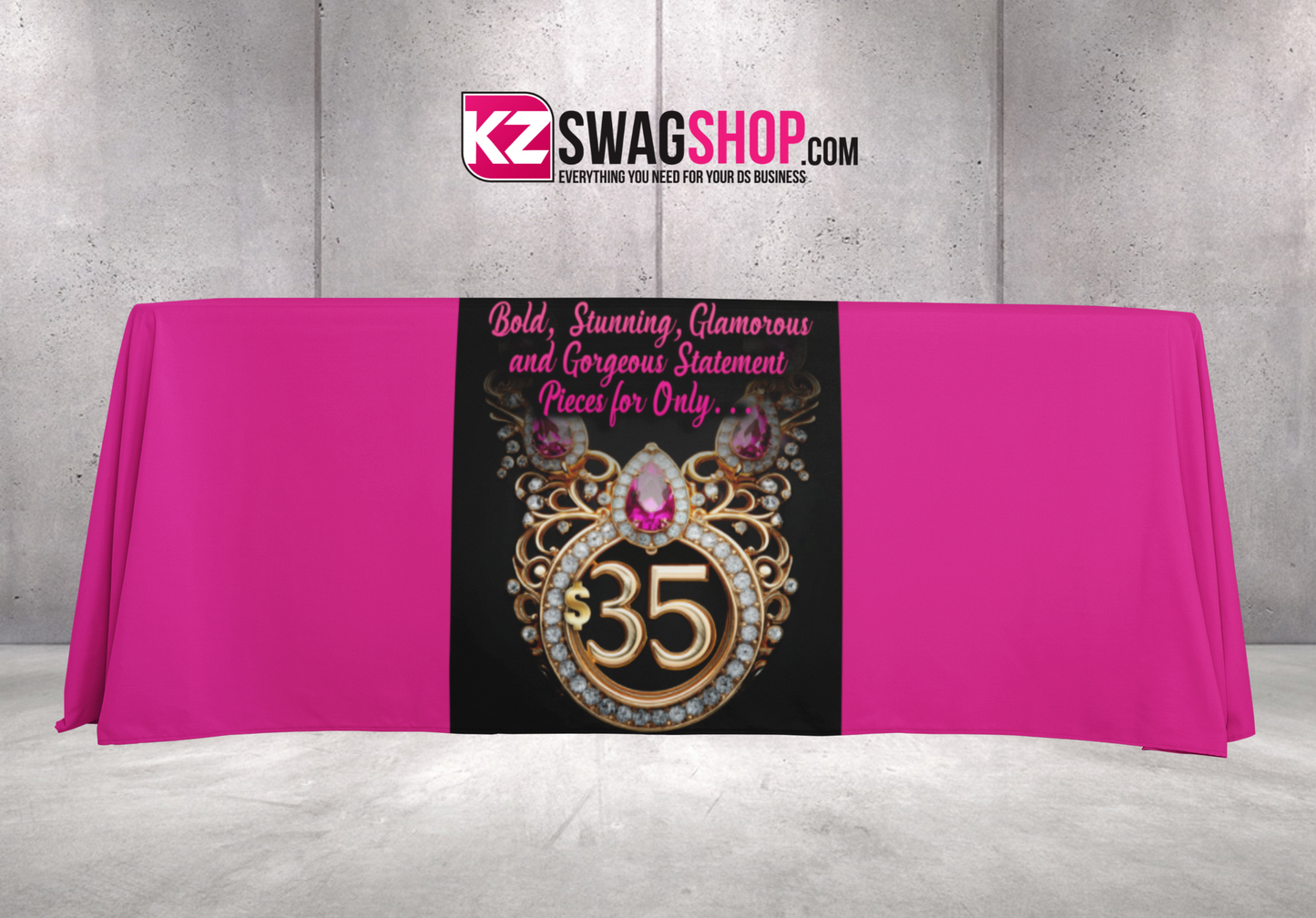 $8 Bling  24x72 Table Runner- SPECIALTY $35 JEWELRY style 4