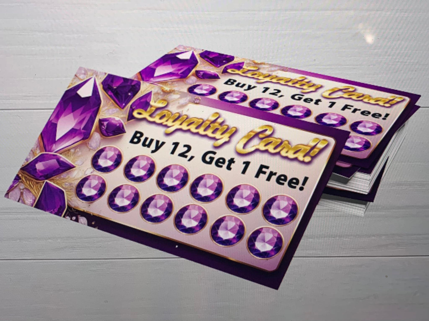 $5 Bling 3.5X2 loyalty Cards - PACK OF 25 ROYAL