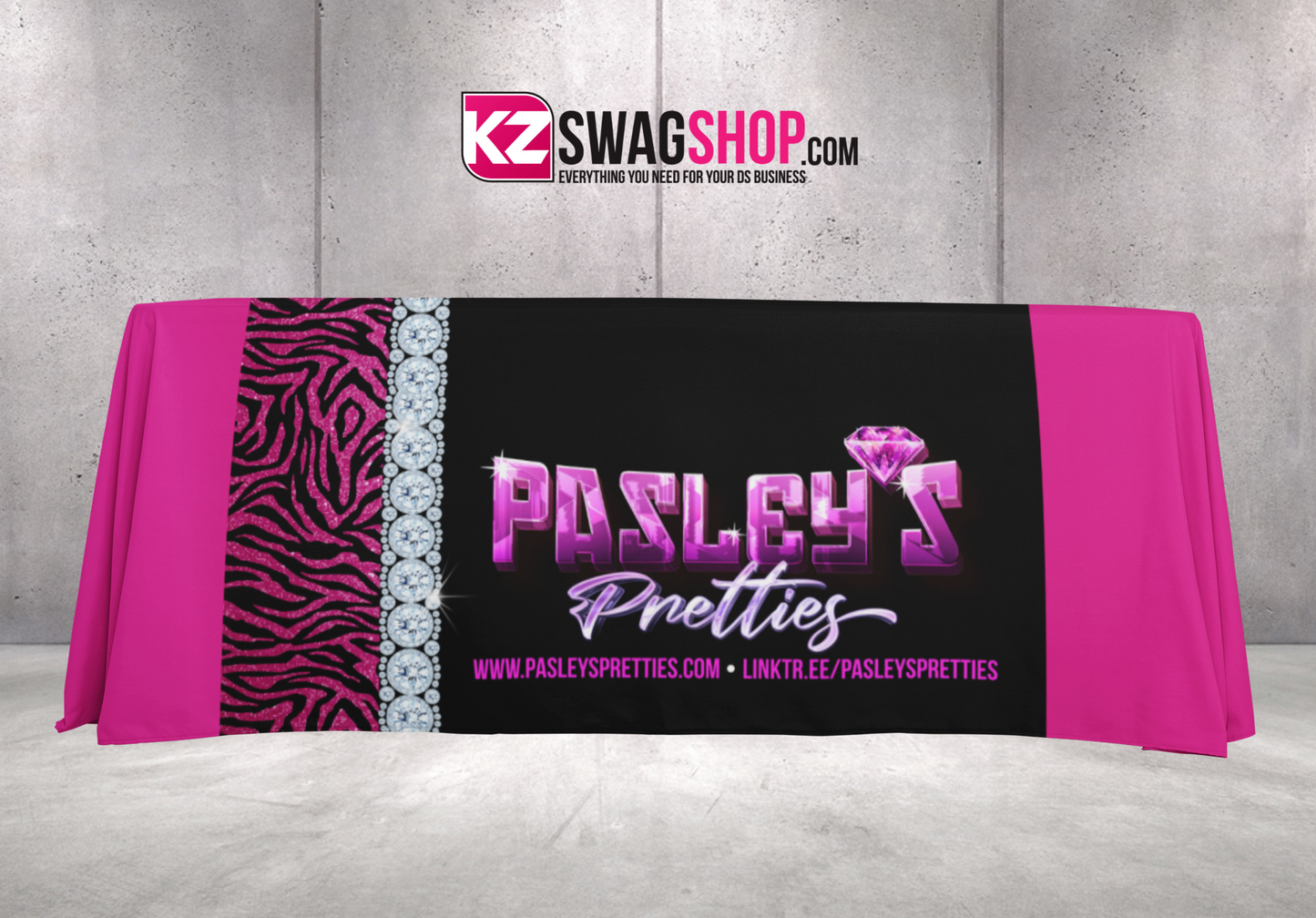 $5 Bling 60x50 Fleece Soft Table Cover - PERSONALIZED