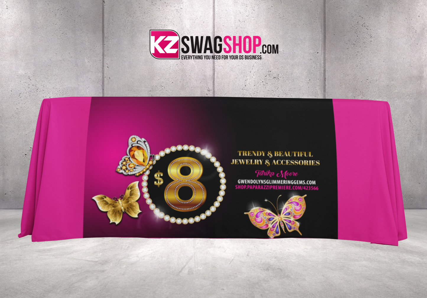 $5 Bling 60x50 Fleece Soft Table Cover - PERSONALIZED