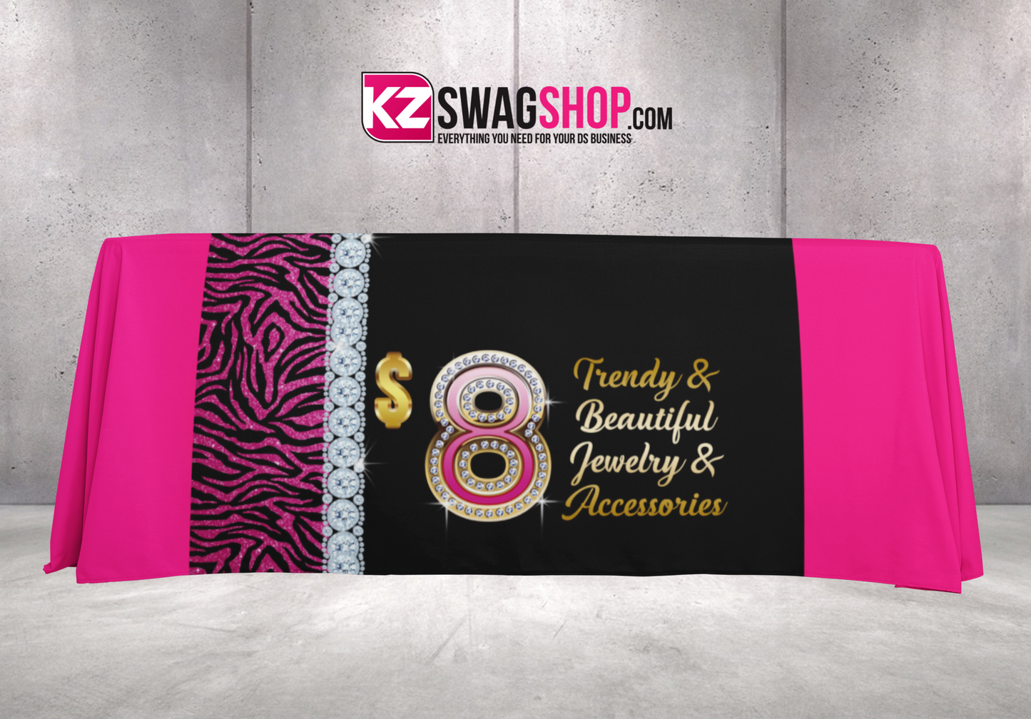 $8 Bling 50"x60" Fleece Table Cover - WILD