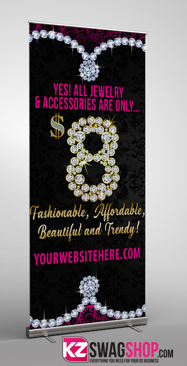 $8 Bling Retractable Banner style 8