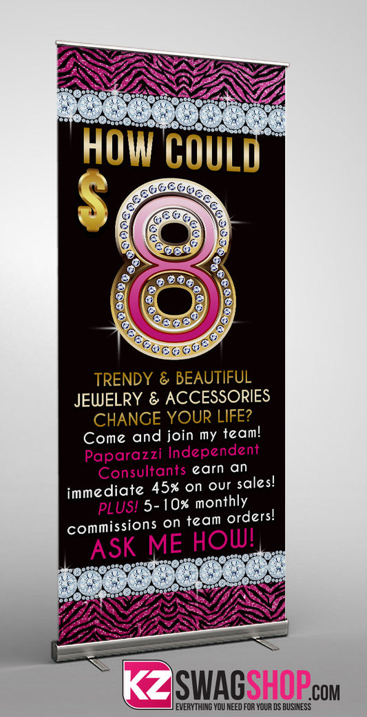 $8 Bling Retractable Banner style 9