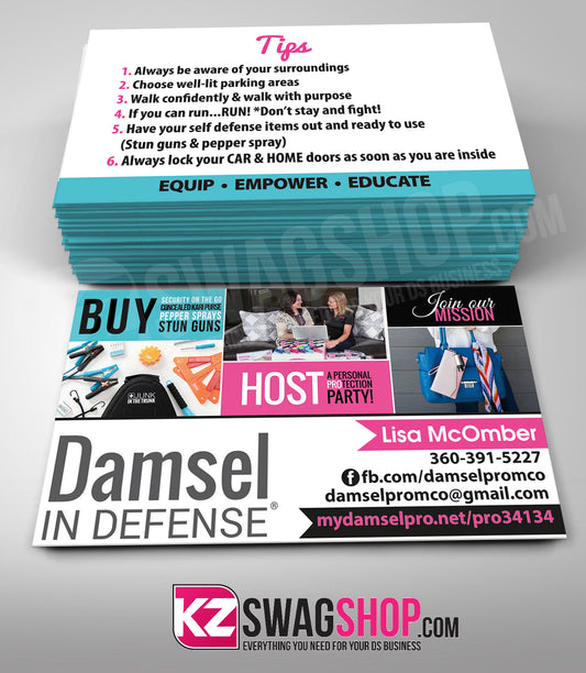 Damsel In Defense Business Cards Style 1