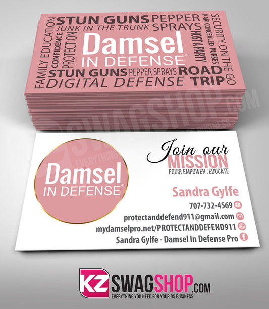 Damsel In Defense Business Cards Style 2