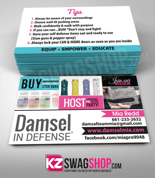 Damsel In Defense Business Cards Style 3