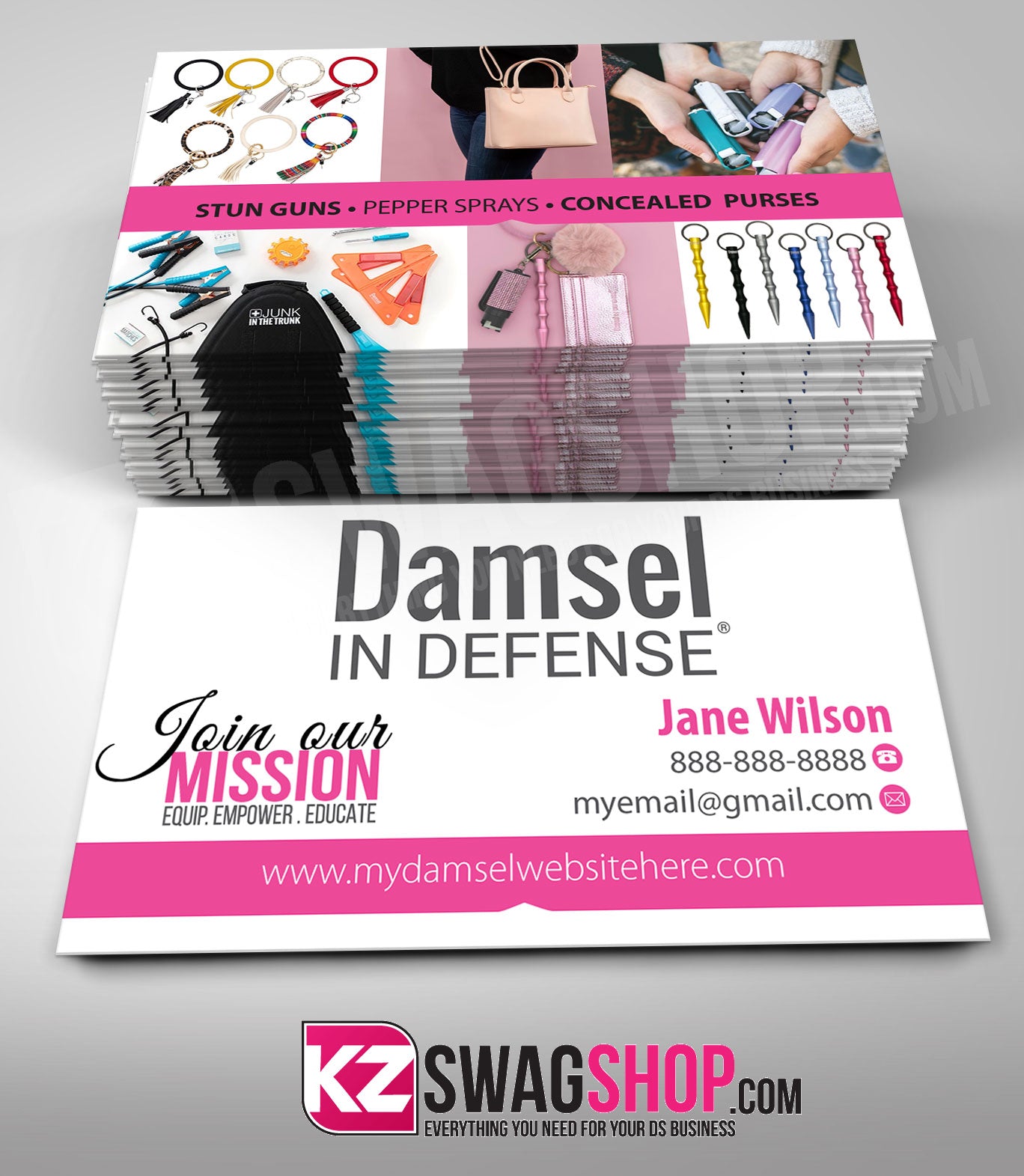 Damsel In Defense Business Cards Style 4