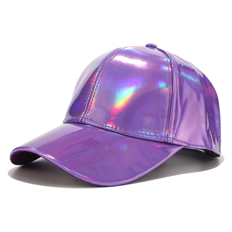Faux Leather Metallic Hats