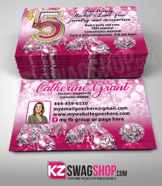 $5 Bling Jewelry Business Cards Style 19